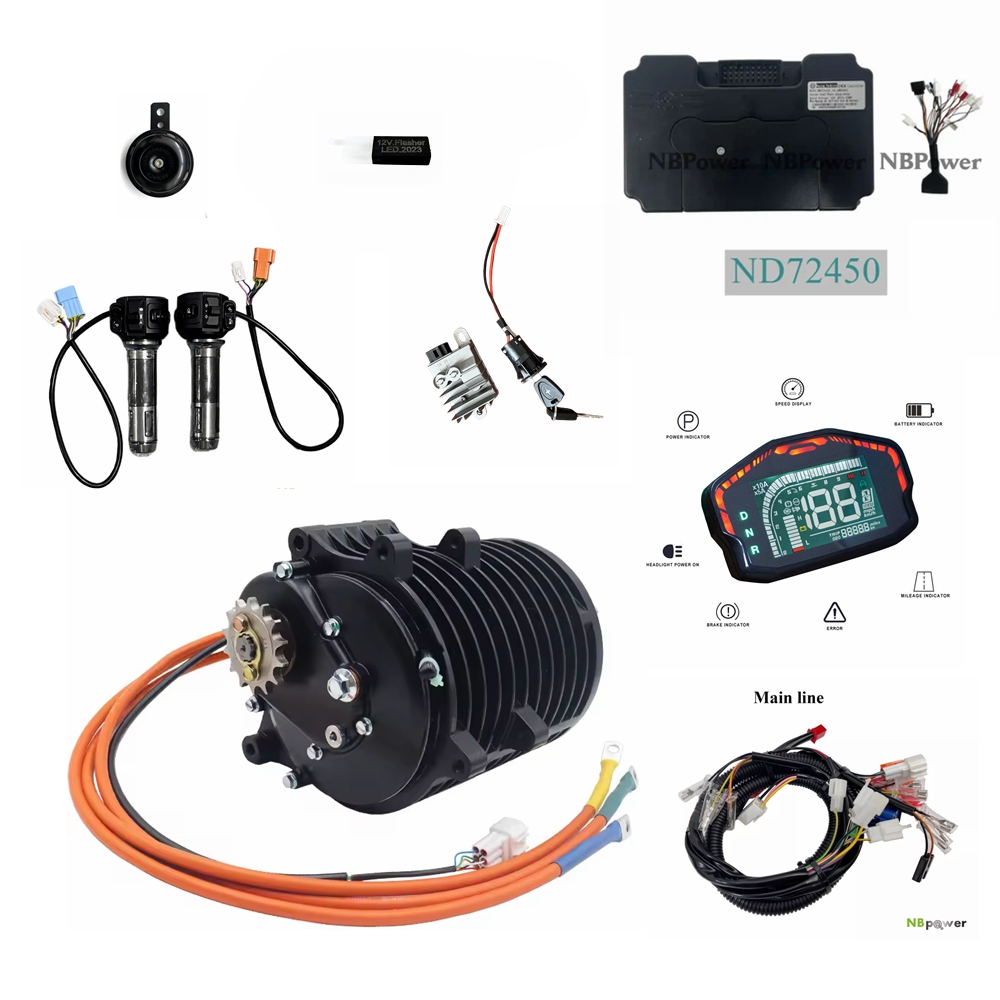 Mid Drive Motor Kit 72V 3000W - Комплект для переоборудования электромотоцикла QS 138