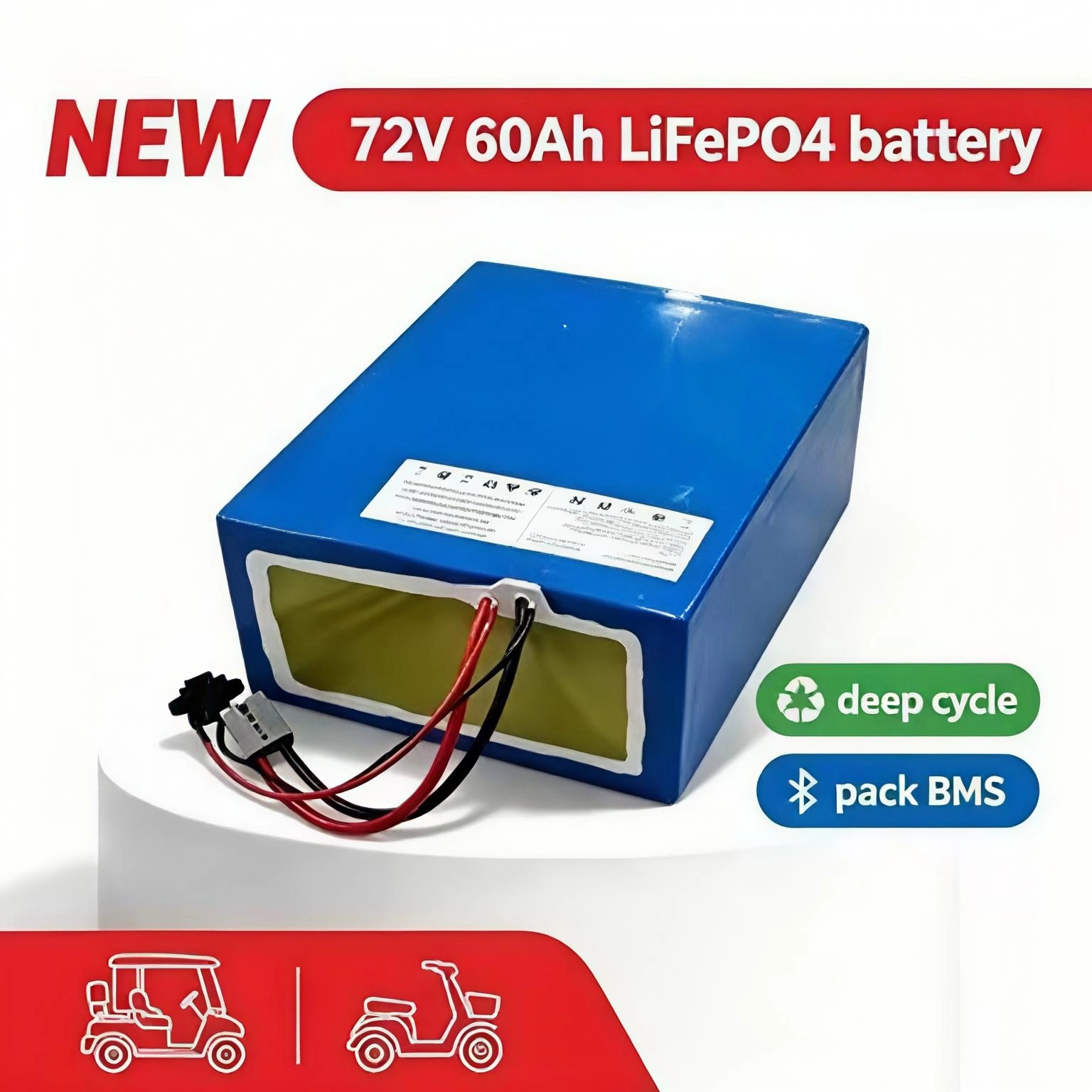 72V 60Ah Lifepo4 Battery Pack - Литиевая батарея 72В 60Ач LiFePO4 с