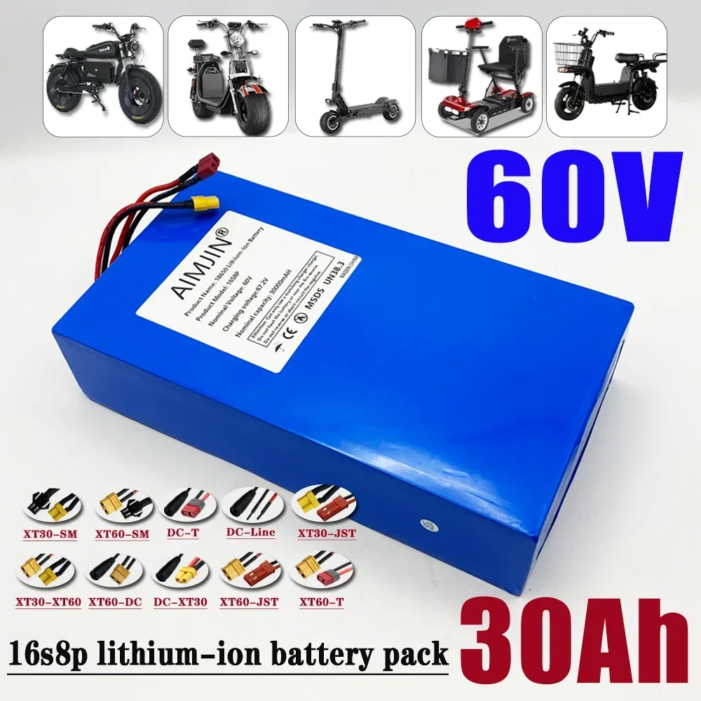 Новый литиевый аккумуляторный  – обзор и цена 60V 30Ah Electric Scooter Battery
