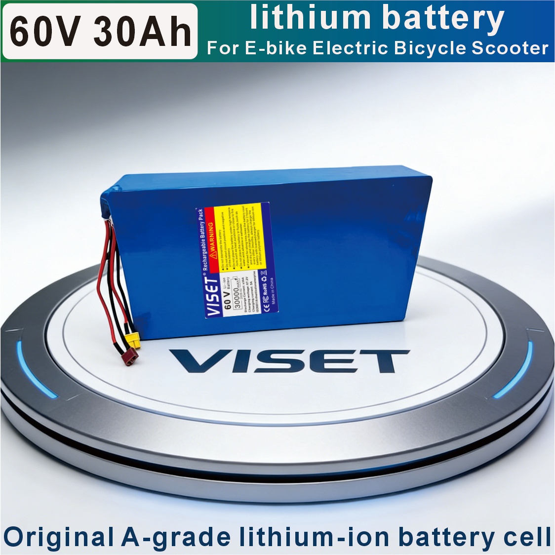 Аккумуляторный блок VISET 60В  – обзор и цена 60V 30Ah Electric Scooter Battery