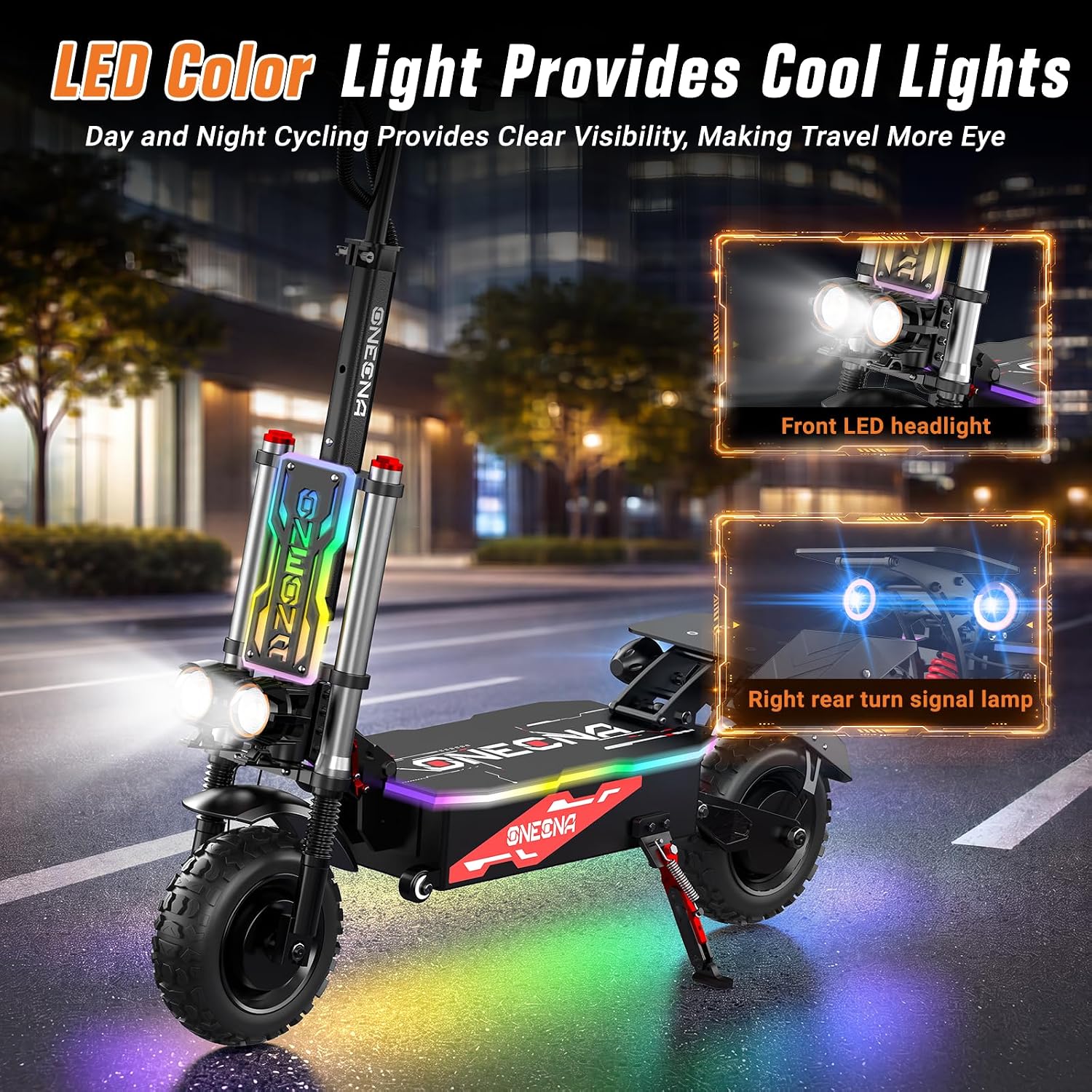 Электросамокат ONECNA NEW GT8P – обзор и цена 60V 5600W Dual Motor Electric Scooter